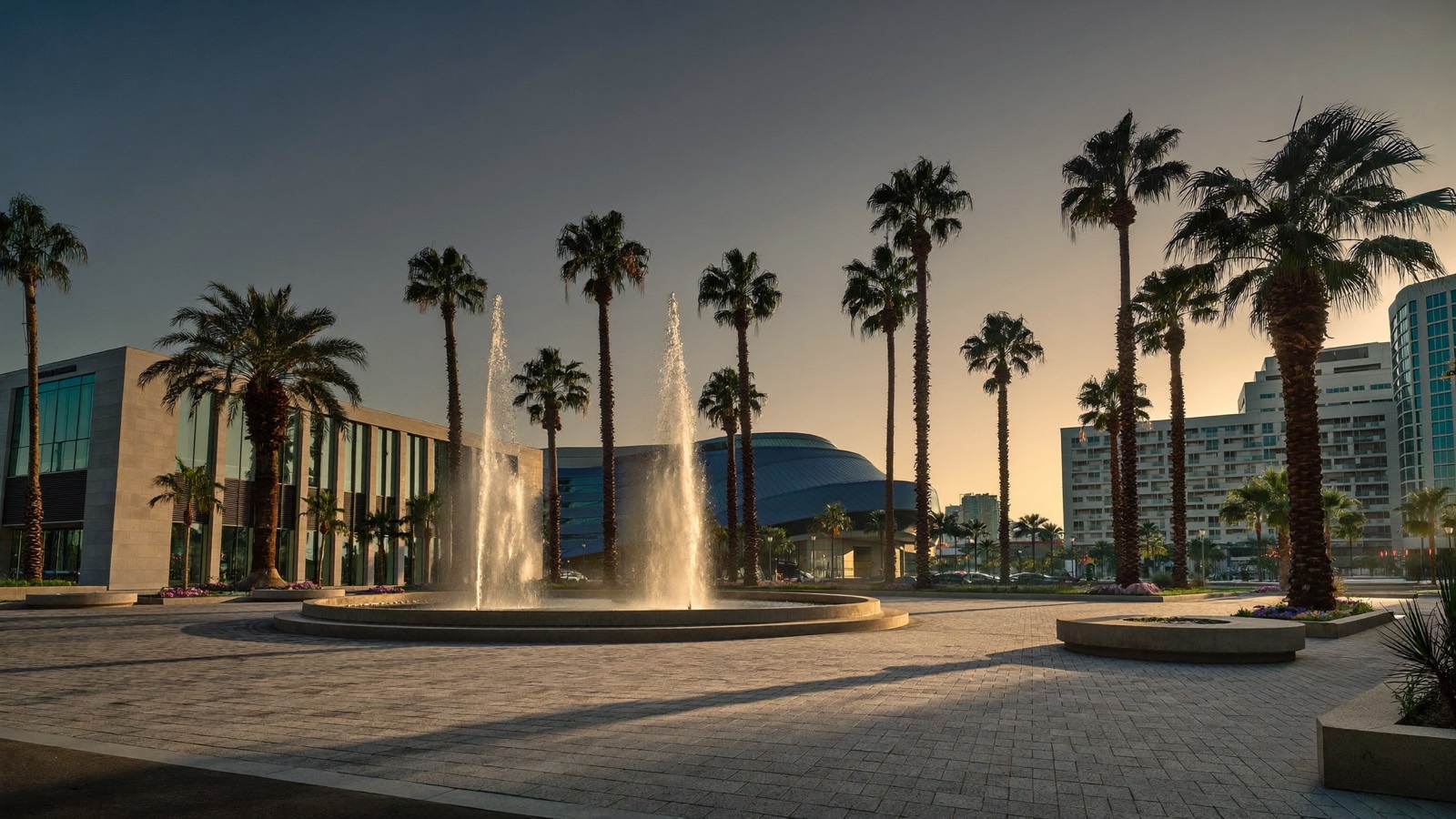 The modern Miramar town center