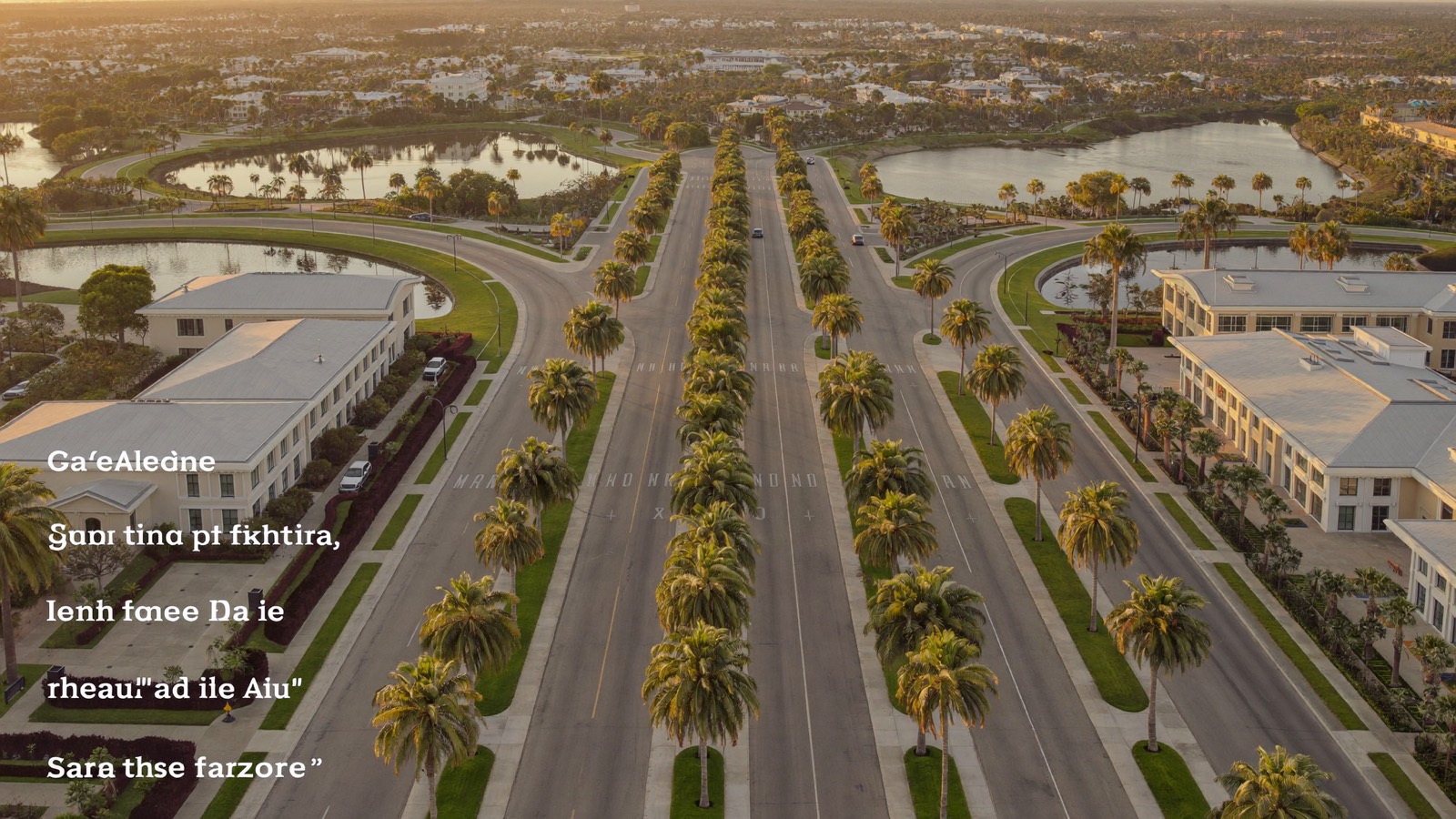 Immaculate palm-lined boulevards of Weston